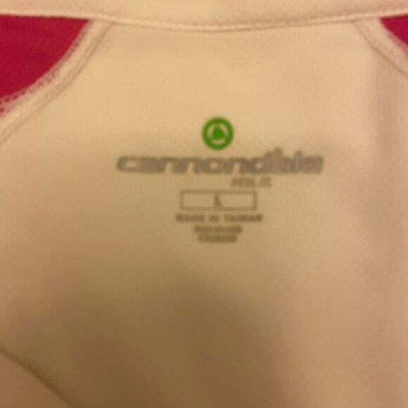 Cannondale Women's White,‎ Pink, and Orange Cycling Jersey Top Size Large - Picture 8 of 11